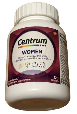 Centrum Women Daily Multivitamin/Multimineral Supplement 120 Tablets *read*