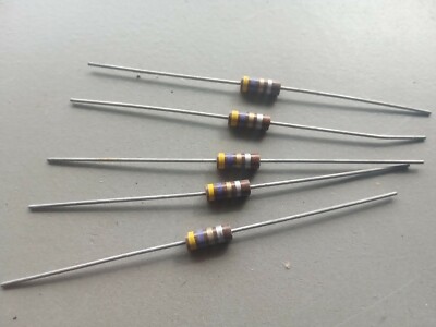 5 Qty 4.7 Ohm 5% 1/2 Watt Allen-Bradley RC20GF4R7K Carbon Composition Resistor  