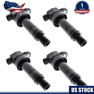 4PCS Ignition Coils 27301-2B010 For Hyundai i20 i30 1.6L Kia Cerato Rio Soul