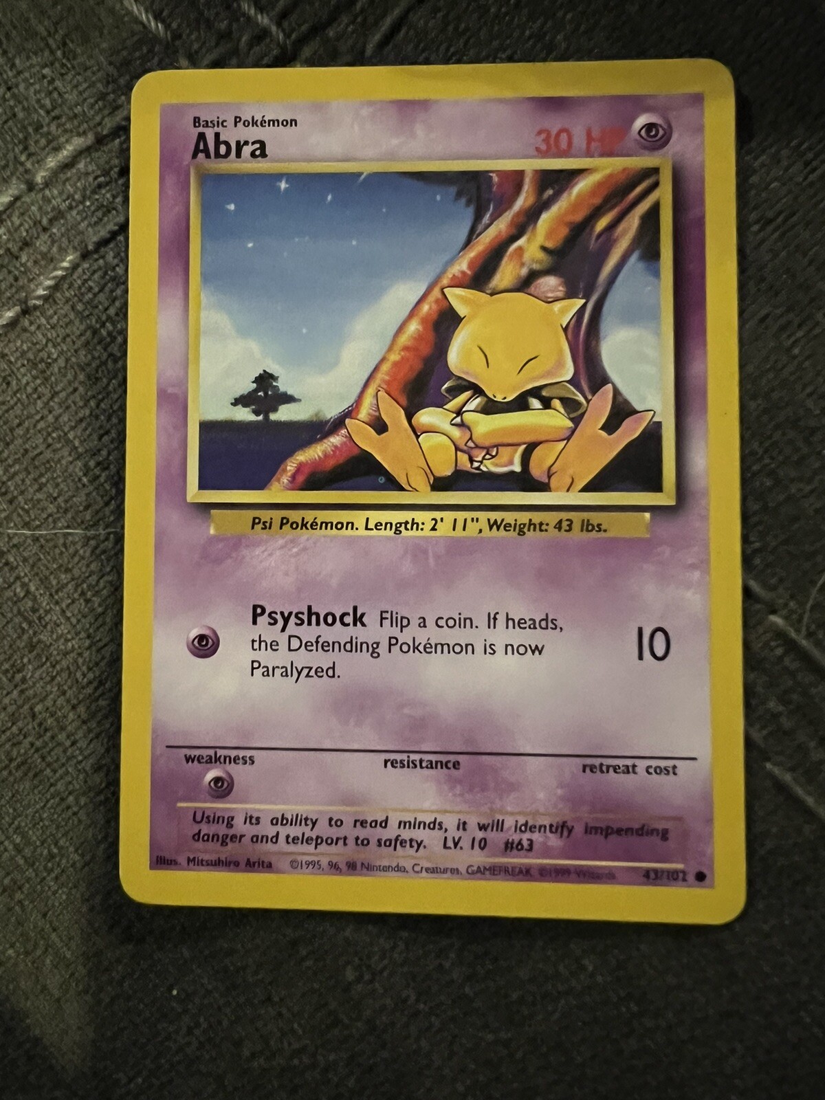 Abra Base Set - NM / M - 1999 Pokémon WOTC - 43/102
