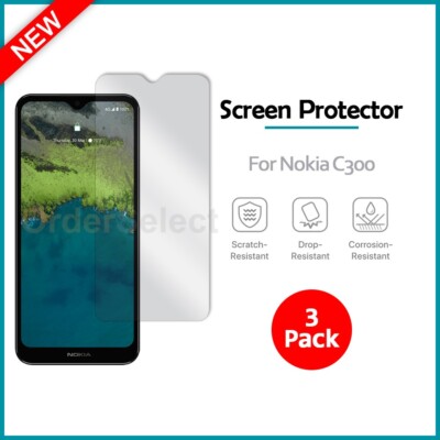 3-Pack LCD Ultra Clear HD Screen Shield Protector for Android Phone Nokia C300