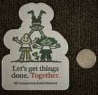 REI Co-Op COOPERATIVE Action HIKE Ski CAMP Sticker LETS Get THINGS Done TOGETHER