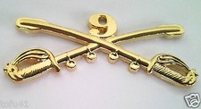 9TH CAVALRY SWORDS LARGE 2-1/4" US ARMY Military Hat Pin P16147