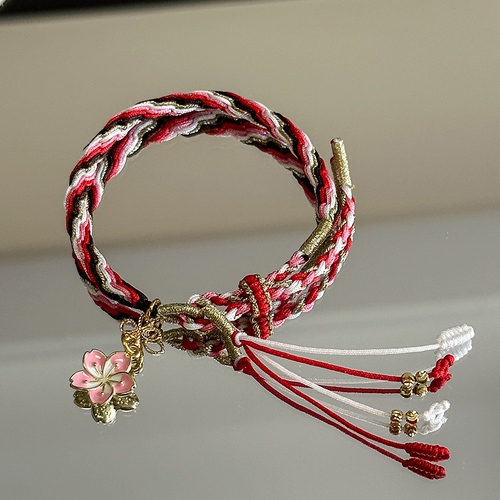 Pulsera Tejida Original Hecha a Mano Genshin Impact Yae Miko Cadena de Mano Regalo de Vacaciones - Imagen 3 de 3