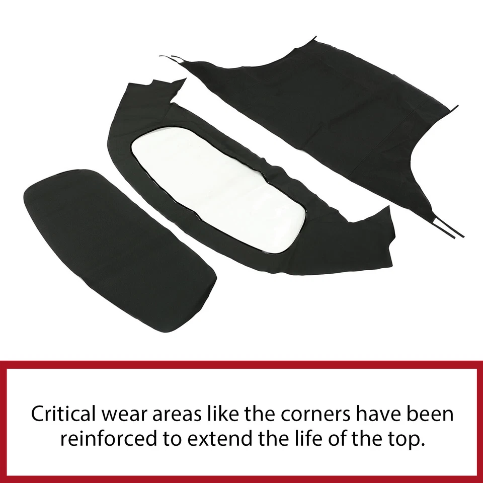 For Toyota Celica 1991-1993 92 Convertible Soft Top w/ Plastic Window Black Roof Foto 4 de 4