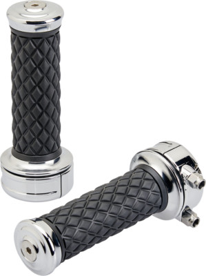 BILTWELL GRIPS ALUMICORE CSTM CHR 6606-105-01