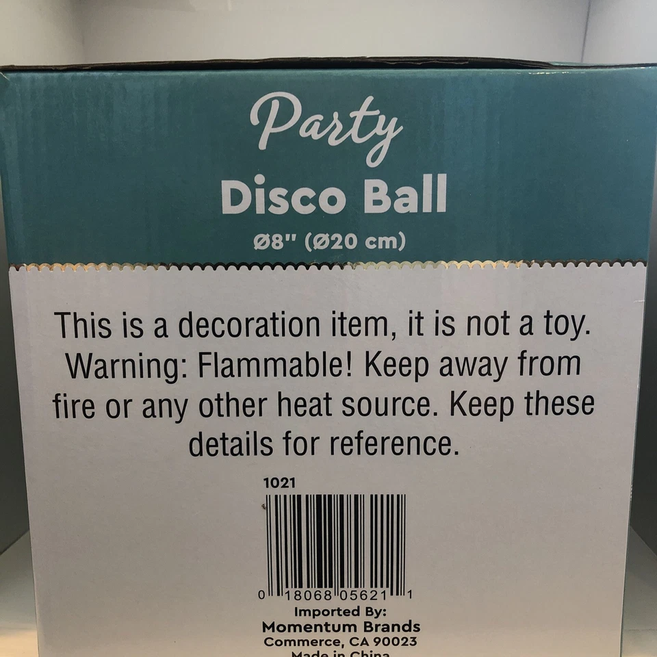 8” Mirror Glass Disco Ball DJ Dance Home Party Bands Club StagelightingRose Gold - Image 4 of 4