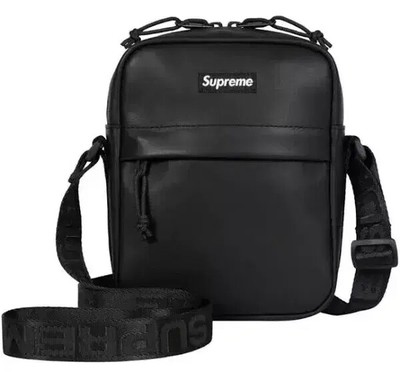 Genuine Crossbody Bag Supreme Leather Shoulder Bag Black Red 23FW 