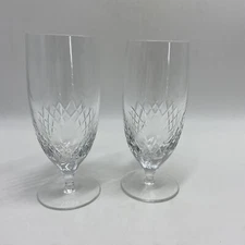 (2) Waterford Marquis Crystal Calla Iced Tea Beverage Glass s 7 3/8”
