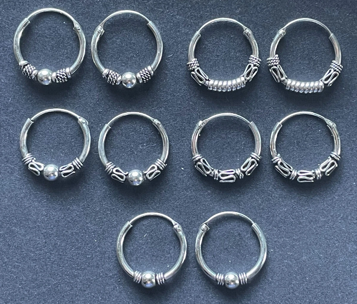 Bali hoops silver sale