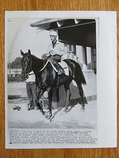 Original WHITLEY Jockey EDDIE ARCARO 7-9-59 BELMONT PARK AP PHOTO 