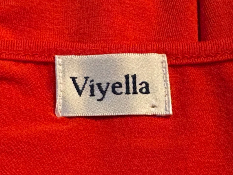 NEW! Stunning Orange Viyella Jersey Stretch Top with 3/4 Sleeves - Size L - Image 4 of 4