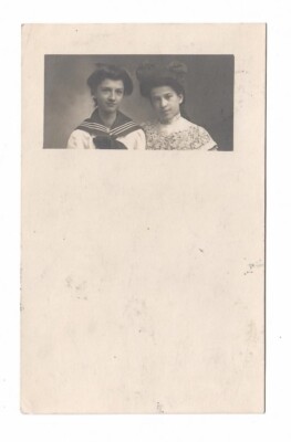 17043- Foto AK * 2 junge Damen * Matrosenlook * München 1907