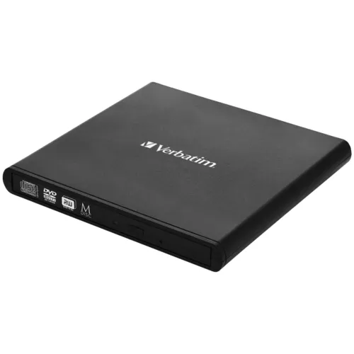VERBATIM(R) External Slimline CD/DVD Writer, USB-A/USB-C