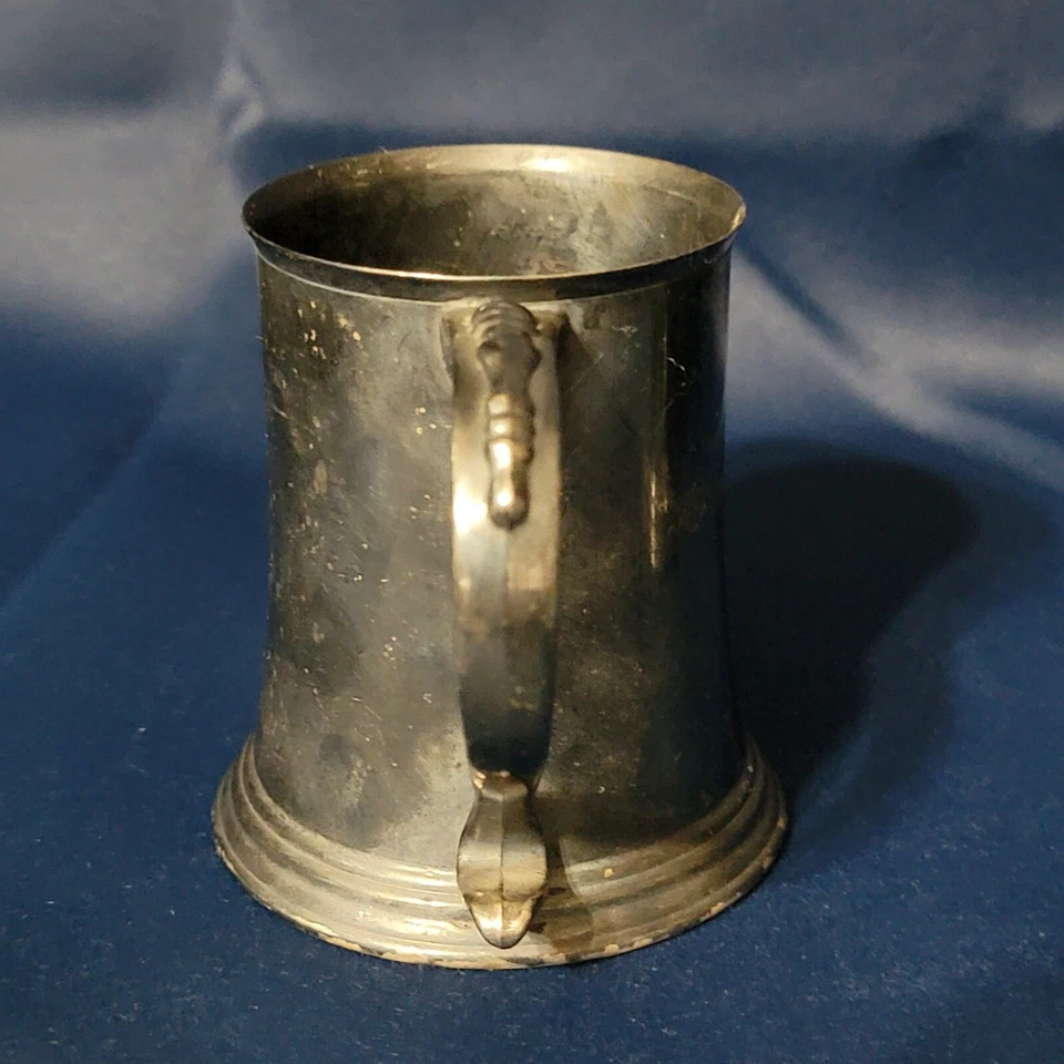 Juego de dos tazas vintage enchapadas en plata Lunt Foto 4 de 4