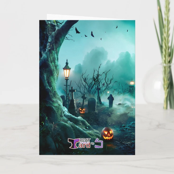 Happy Halloween - Scary 5.5" x 8.5'' Treat-&-Card with Writing Space Inside - Image 3 of 4