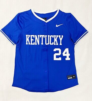 『2年保証』 Full Wildcats Kentucky Nike Button M Women's Jersey Softball Lサイズ