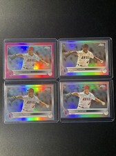 2022 Topps Chrome Reid Detmers Refractor Lot Magenta /399, Sepia + 2 Base Angels