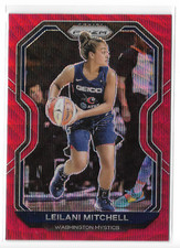 2021 Prizm WNBA Ruby Wave Prizm #3 Leilani Mitchell Washington Mystic Utah Utes