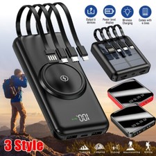 900000mAh Wireless Power Bank Backup USB Fast Charger Portable External Battery