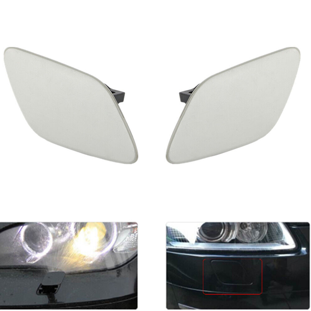 Pair Front Bumper Headlight Washer Cover Cap For BMW E92 Coupe E93 Convertible