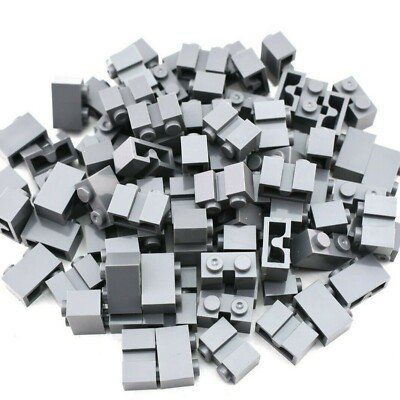 TCM BRICKS Dark Bluish Gray 1x4 Brick With Masonry Profile (x50) - Compatible With LEGO