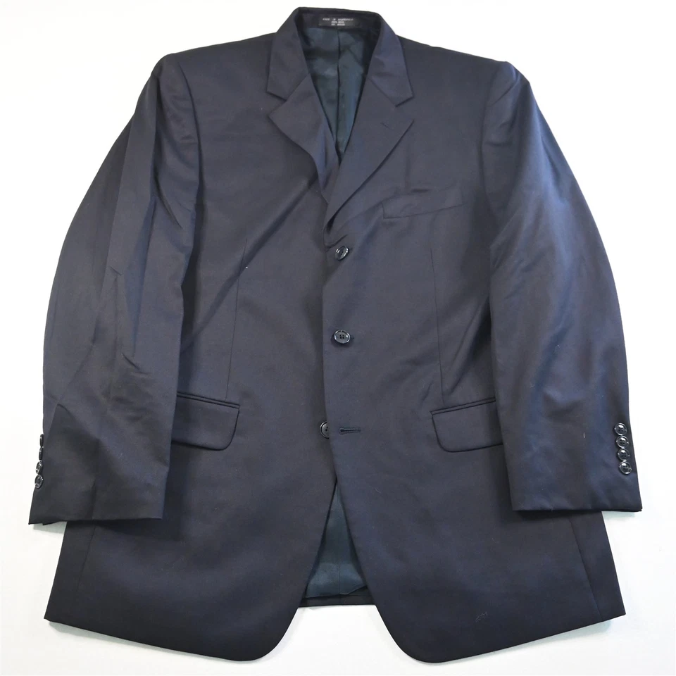 Jones New York 41R 34x30 Azul Marino 100% Lana Hombre Chaqueta Pantalones Traje Foto 2 de 4