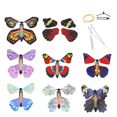 10×Magic Flying Butterfly Wind Up Toy Greeting Card Birthday Wedding Surprise