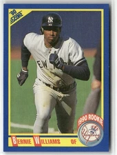 1990 SCORE #619 BERNIE WILLIAMS NEW YORK YANKEES RC