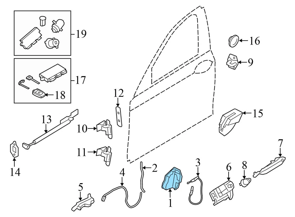 2013-2015 BMW ACTIVEHYBRID 7 — привод переднего правого замка двери 7185692 - Изображение 3 из 4