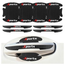 8PCS Car Door Handle Protector Anti-Scratch,Sport 3.65 3.42 0.07 inch, Black