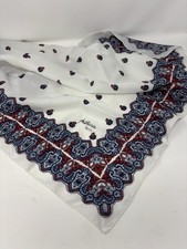 Vintage Patricia Paris France Souvenir Scarf Made In Italy Polyester 26  Square