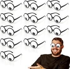 Googly Eyes Glasses, Funny Glasses Pranks Toy, Novelty Shaking Giant 12 Pcs
