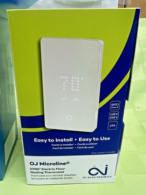 OJ Microline UTN5  Non-Programmable Floor Heating Thermostat w/ Sensor TOUCH LED