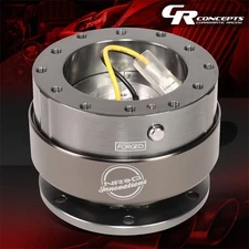 NRG UNIVERSAL STEERING WHEEL QUICK RELEASE ADAPTOR GEN 2 TITANIUM RING GUN METAL