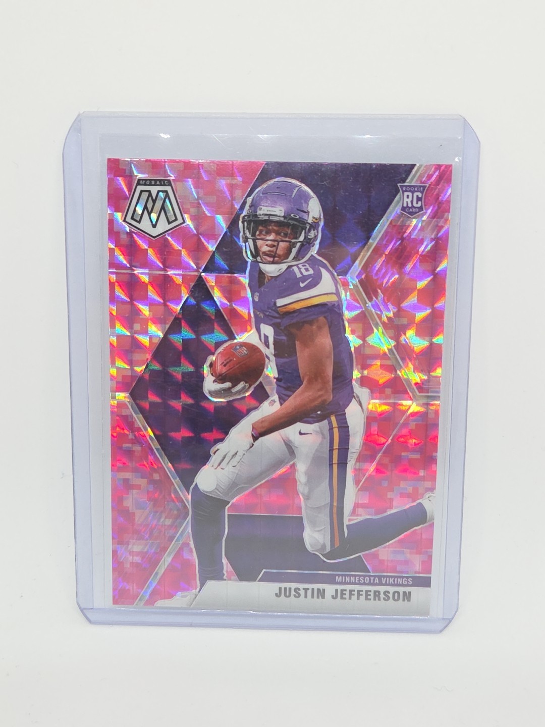 2020 Panini Mosaic - Rookies Justin Jefferson #209 Camo Pink Mosaic Prizm (RC)