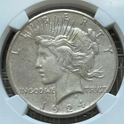 1924-S Peace dollar, NGC graded AU details - better date