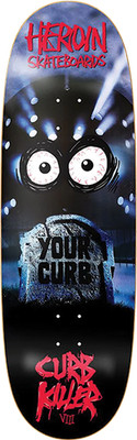 HEROIN CURB KILLER 8 EGG SKATEBOARD DECK-10X32.5