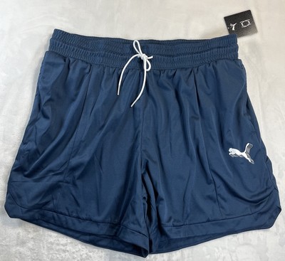 Puma Activewear Navy Blue Shorts Women Foundation Size LARGE NWT 539945 NEW