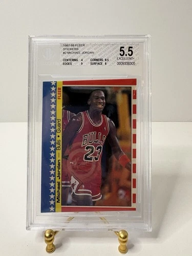 1987 Fleer - Stickers Michael Jordan #2 BGS 5.5