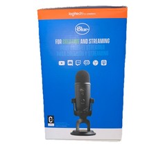 Blue Yeti USB Microphone Black Freestanding USB Model for Creating and Streaming