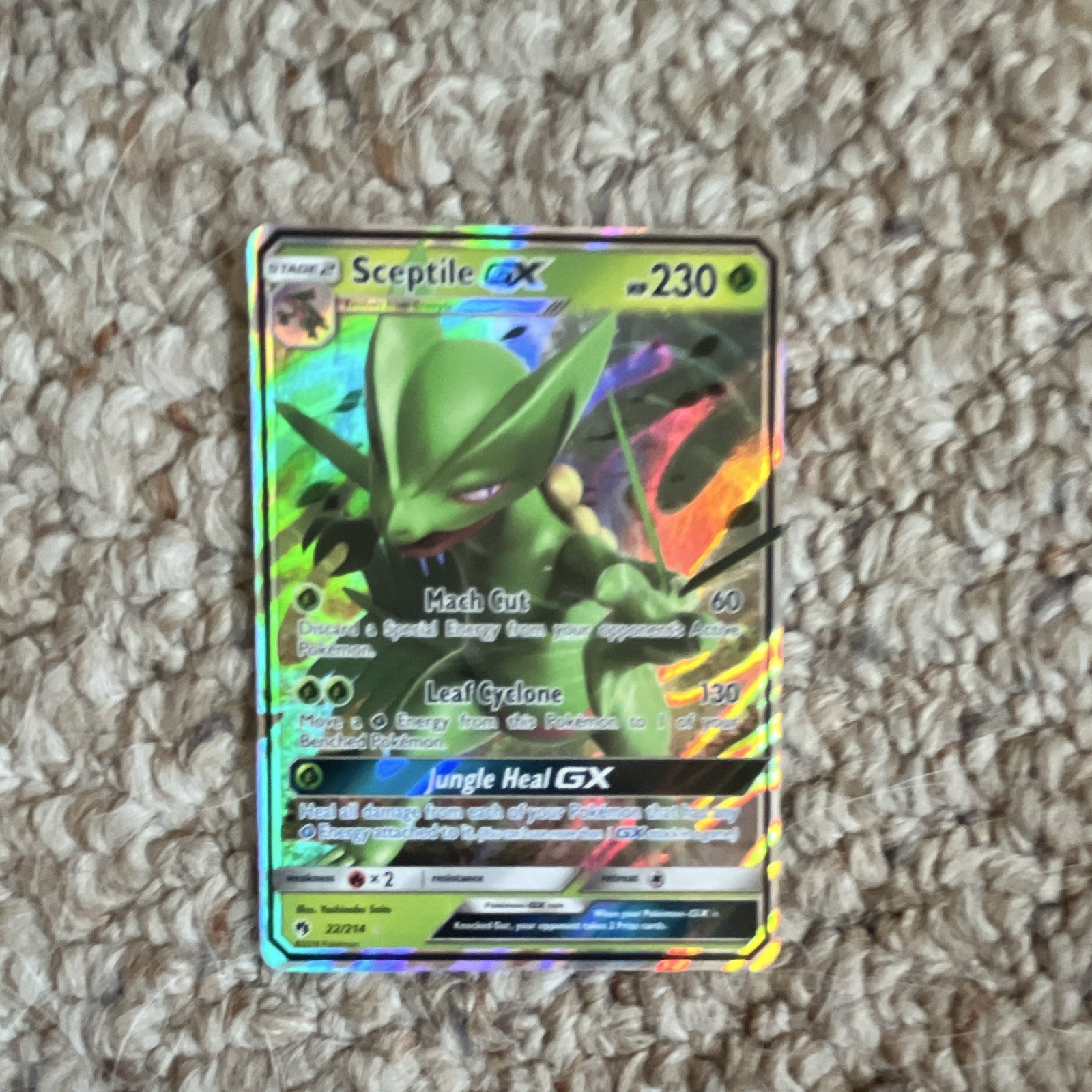 Pokemon TCG Sceptile GX Lost Thunder Holo Card 216/214 Secret Ultra Rare