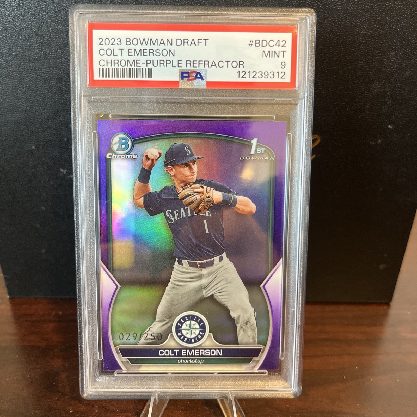 2023 Bowman Draft - Chrome Colt Emerson #BDC-42 Purple Refractor /250 (RC)