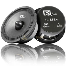 (2) RI Audio 6.5" Midrange Bullet Speakers 360W Peak Power 180W RMS 4 Car Audio