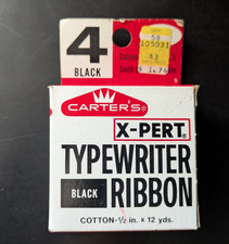 Carters X-Pert Typewriter Ribbon Black Cotton Corona Smith 4 In Box thumbnail