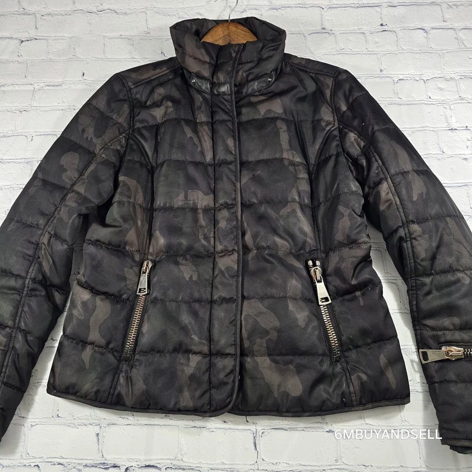 Auténtico Abrigo Chaqueta Grande Madonna Italiano Camuflaje Plumón Invierno Trabajo Y2k De Colección Foto 2 de 4