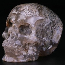 2.0" Ocean Grass Agate Carved Crystal Skull, Realistic, Crystal Healing