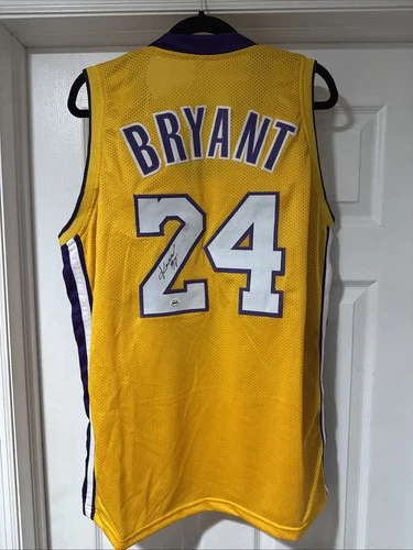 Kobe Bryant Signed Autographed Yellow Lakers Jersey COA NBA Basketball A45288