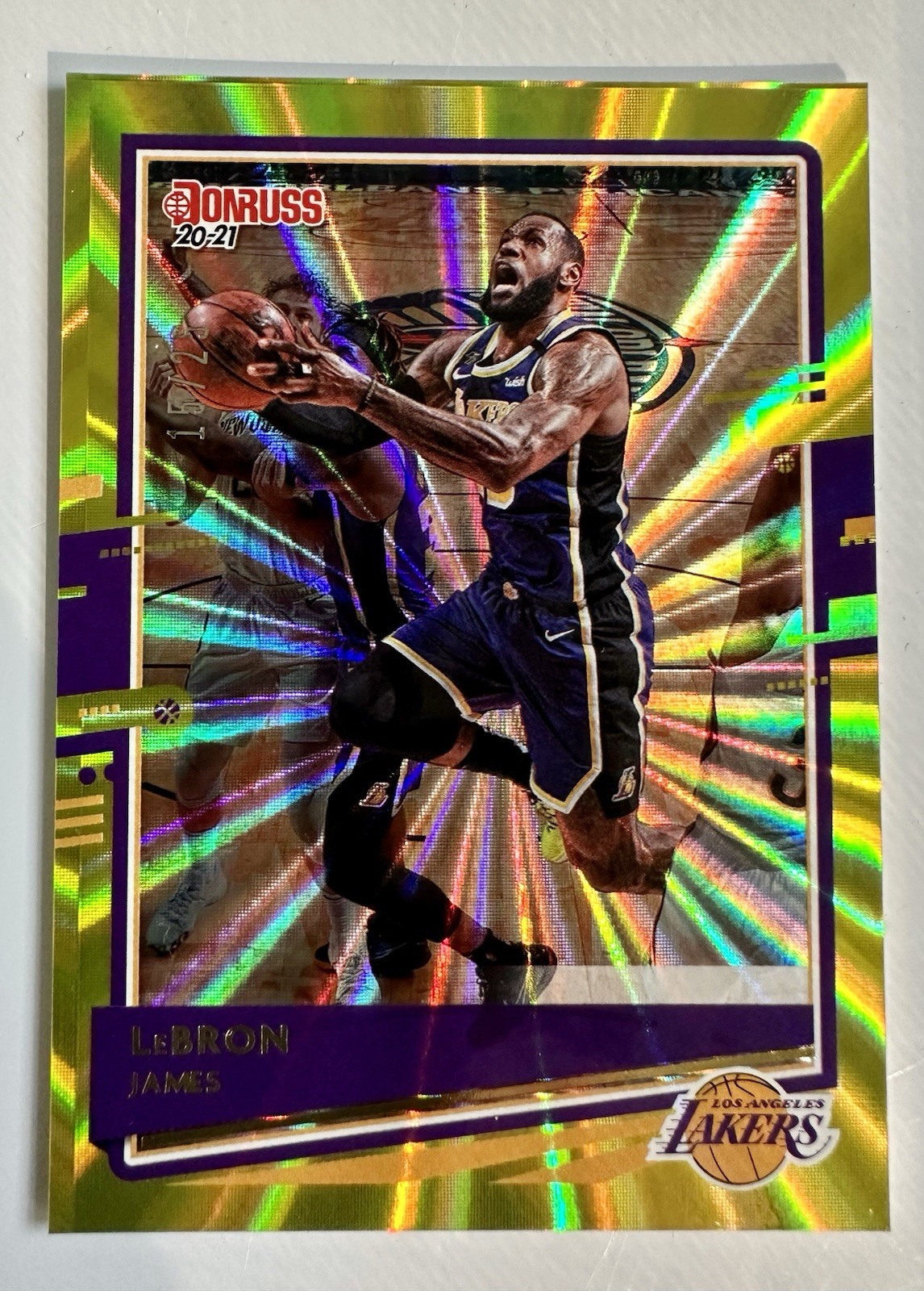 2020-21 Donruss LeBron James Yellow Laser /25 SSP 🔥 Lakers Color Match