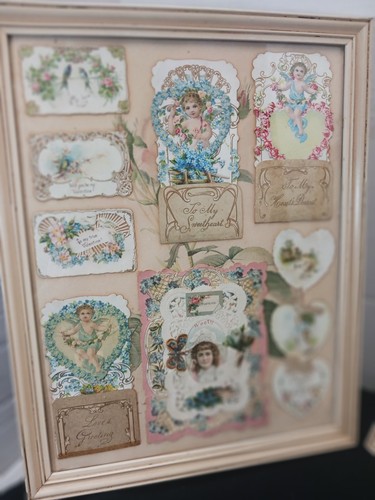 Collection Of Antique Victorian Greeting Cards Valentine's And Postcards